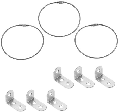 LIFKOME 3 Juegos Dispositivo anticaída para muebles infantiles dispositivo antivuelco correa antivuelco anclajes para muebles a prueba de bebes Silver