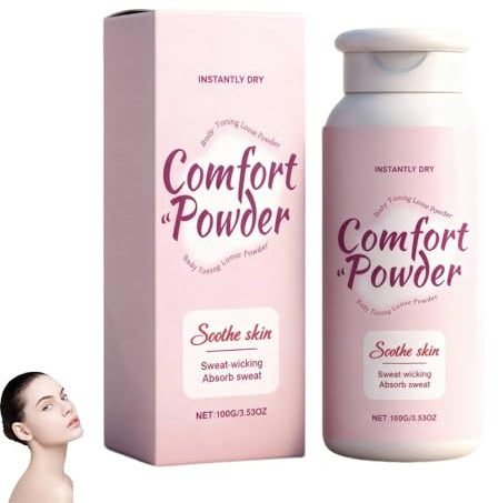 Comfort Powder für Frauen, Dry & Fresh Powder, Körperpuder mit Duft für den Intimbereich wie Leiste und unter den Brüsten, Absorbiert Schweiß und Beugt Wundscheuern Sowie Gerüchen, 100g (1)