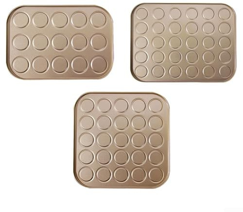Carbon Steel Baking Mat for Macaron Circle Molding – Reusable Oven-Safe Nonstick Pastry Liner, Dishwasher-Safe Bakeware, 26. x 17. cm(30 Holes)