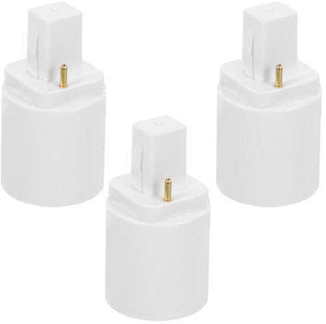 Kisangel Adattatore Base Lampadina Da G24d a E27 2 Pin Con Foglio Conduttivo Rame, Converter Per Lamp Socket, Adatto Per Ambienti Domestici, Uffici, Kit Da 3 Pezzi