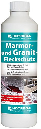 HOTREGA Marmor- und Granit-Fleckschutz 500 ml | Imprägnierung Naturstein, schützt vor Öl-, Fett- und Kalkflecken | Lösemittelfrei, geruchsneutral