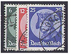 Goldhahn Deutsches Reich Nr. 479-481 gestempelt Friedrich der Große 1933 Briefmarken für Sammler