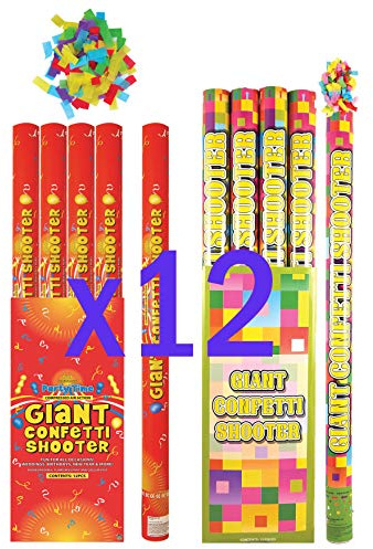 80cm Giant Confetti Shooter Party Wedding Poppers Compressed Air Cannon x12