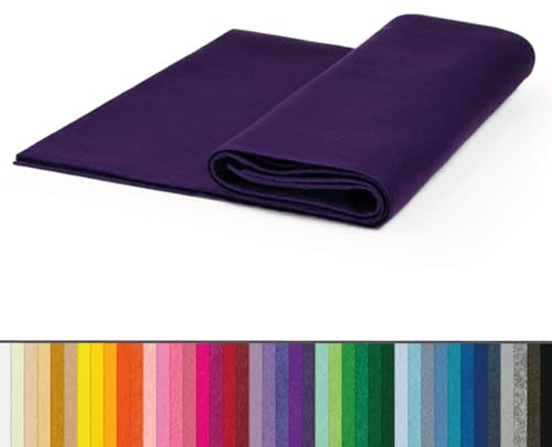The Felt Store Bastelfilz Meterware 1,6mm Lila, Filzstoff Länge 1 m, Breite: 1,8 m