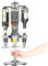 Bakaji Portabottiglie Spillatore Dosatore da Tavolo Tavola Birra Bevande Alcolici 4 Posti, telaio in Alluminio, base tonda, Bar Butler 4 Shot Dispenser
