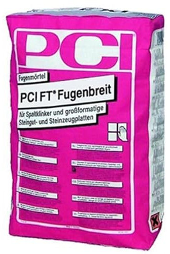 PCI FT FUGENBREIT Fugenmörtel Zementgrau 25 kg Sack - zum Verfugen von Belägen aus Steingutfliesen - für Innen- und Außenbereiche