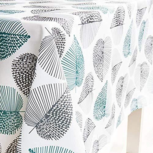 Xlabor Tischdecke Eckig Abwaschbar Oxford Stoff Wasserdicht Pflegeleicht Tischdeko für Garten Zimmer Mint 100 x 140 cm
