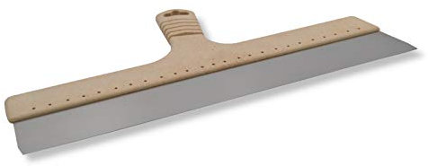 DEWEPRO® Spatule de surface 450 x 57 mm – Poignée imperméable – Spatule large en acier inoxydable avec manche en bois/plastique