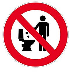 Adesivo di segnalazione per pannello vietato Jetter WC