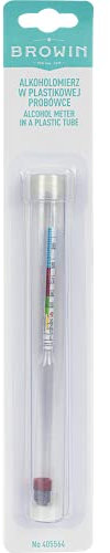 Browin 405564 Das Alkoholmeter, Alkoholmesser, Aräometer zum Messen von Alkohol, Alkoholindikator, für Destillate, für Wodka,