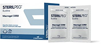 Sterilpeg - PER IL TRATTAMENTO DELLA STITICHEZZA - 10 Bustine Macrogol 3350 - AMMORBIDISCE LE FECI DURE - favorisce il transito intestinale - SENZA LATTOSIO E SENZA ZUCCHERI - dispositivo medico