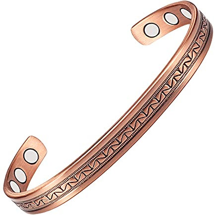6,3 Zoll Handgemachte Pure Magnetic Kupfer Armbänder für Frauen Solide Kupfer Armbänder Gesundheit Weihnachten