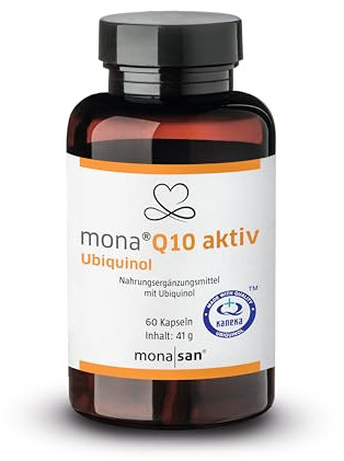 MONASAN mona® Q10 aktiv Ubiquinol, 60 Kapseln, Kaneka Qualität, 100 mg, bioidentisches Coenzym Q10, vegetarisch