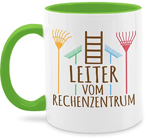 Tasse Tassen 325ml - Deko Hobby Geschenk - Leiter vom Rechenzentrum dunkel - 325 ml - Hellgrün - für gärtner chef kaffeetasse gartenliebhaber garten schokotasse gartenfreund gärtnern teetasse