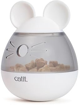 Pixi Snackspender, Leckereienspender, Snackball, Futterspender Ball, Leckerli Ball, für Katzen, im Design Einer Maus