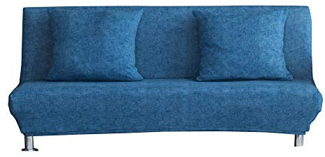 Meigeh Sofabezug Ohne Armlehnen 2 sitzer Futonbezug Elastischer Sofahusse Ohne Armlehne Schlafsofa Bezug Sofabezug Schlafsofa 3 sitzer