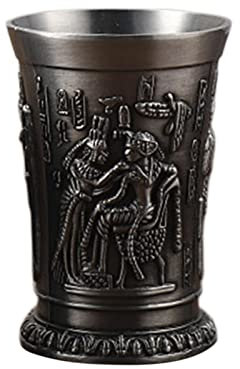 ZAANU Exquisitas Copas de Vino Antiguas, Base de Metal Resistente, Novedad, Vasos Antiguos, Copa de Vino Vintage for cóctel de Fiesta (Dios del Sol de Bronce)/1493 (Color : Tin Sun God)