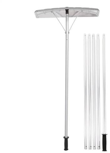 Schneeschieber Leichte Verlängerungsstange, Dach-Schneeschaufel, Rechen, 20 Fuß, Hohe Reichweite Aluminium-Schneeräumwerkzeuge Für Den Außenbereich Handschneeschaufel (Color : A)
