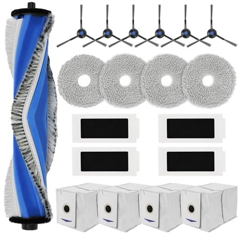 19 PCS Accessories for ECOVACS DEEBOT T30 Omni Robot Vacuum, Replacement Parts Main Brush, Side Brush, Filter, Mop Pad, Dust Bag