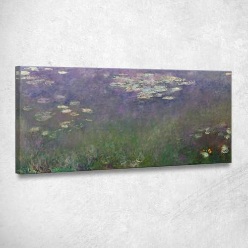 Seerosen Agapanthus Claude Monet mnt358 Bild gedruckt auf Leinwand, 120 x 60 cm
