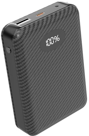 GAROERFAR 12000mAh Batterie pour Gilet Chauffant- Power Bank à Charge Rapide avec écran LED et Sortie DC7,4V pour Veste Chauffante,Sweat à Capuche et Pantalon, Compatible avec iPhone iPad Samsung