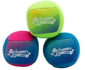 SUMMER GAMES Splash Balls 3er Set - Wasserspielzeug für Kinder im 3er Set - nass oder trocken verwendbar am Pool, Strand oder im Garten