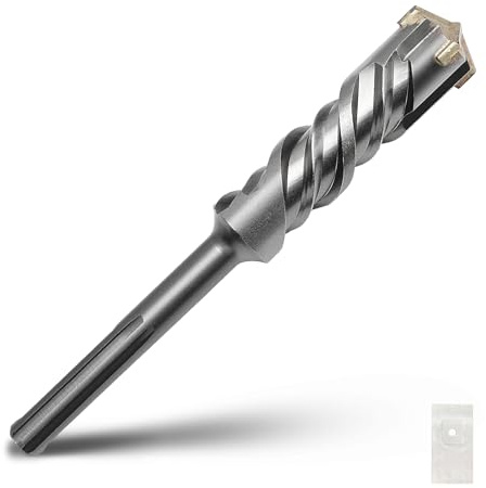SDS Max Bohrhammerbohrer, 40 x 260 mm, Hartmetallspitze, Steinbohrer, Betonbohrer für Mauerwerk, Ziegel, Stein, Beton (Länge: 260 mm, 40 mm Durchmesser)