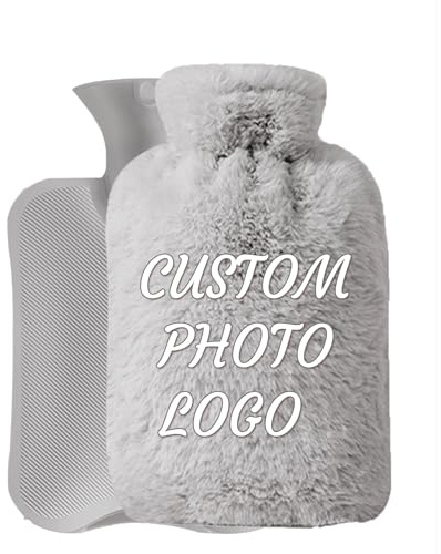 Personalisierte Wärmflasche mit Bezug,für Kuschelige Nächte und Schmerzlinderu,Warmes Fleece Gummi Bild Wärmflasche Einzigartiges Winter Geschenk,für Freunde der Familie zum Geburtstag Weihnachten