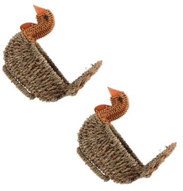 Cabilock Cesta de para Pavo bochas tazón de frutas panera de mimbre plato frutero escalonado cestas almacenaje cesta almacenaje cesta en forma de pavo canasta tejida de pavo planchar
