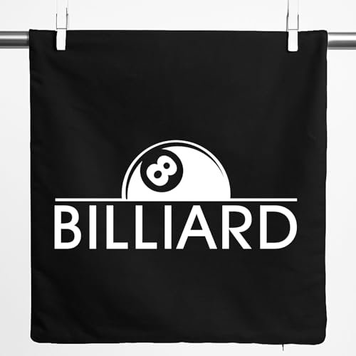 Huuraa Kissenbezug Billard Snooker Geschenk 40x40cm Black Baumwolle Billard Präsent