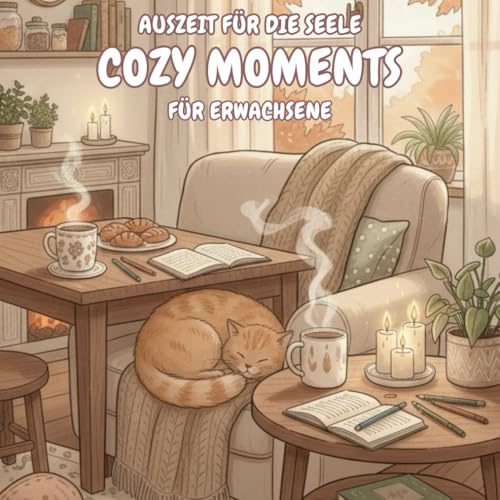 Gemütliche Momente - Malbuch für Erwachsene Cozy (Ausmalbuch für Erwachsene Cozy): Finde Ruhe und Entspannung – dein Wohlfühl- Cozy Ausmalbuch für deine kreative Auszeiten