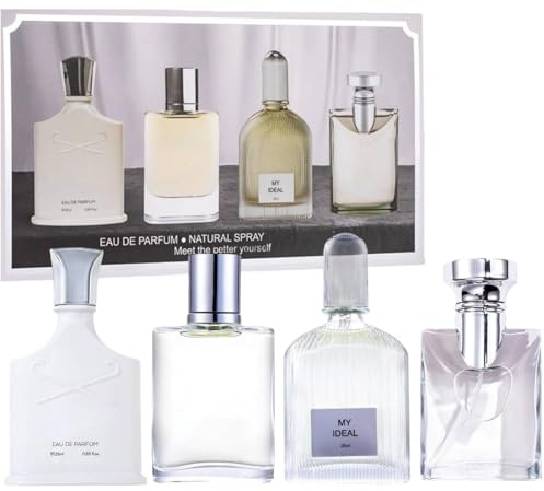 Fragrances 4 PCS Parfüm Herren,Herren Parfüm Luxus Set,Eau de Toilette,Langanhaltender Duft für Jeden Tag & Männer Parfüm Proben Set,Düfte Herren