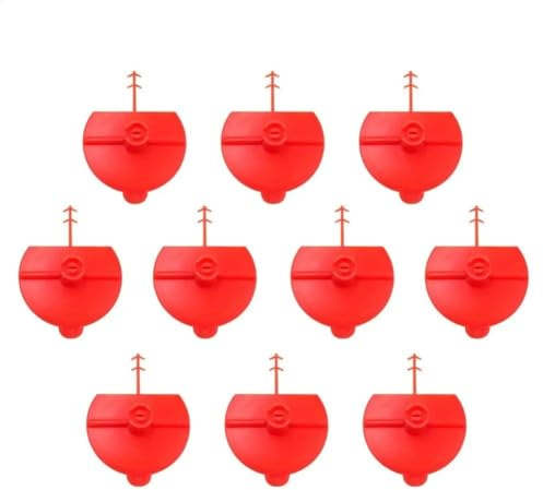 NINMORTH 10 ugelli a ventola piatta in schiuma di poliuretano, ugelli spruzzatori in schiuma di plastica, 4,8 x 3,7 cm, per applicazione di colla sigillante rossa