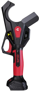 CCLife Coupe-tubes électrique sans fil 50 mm pour PVC/PPR/PE/PEX Moteur sans balais avec écran Idéal pour la plomberie et la construction (sans batterie)