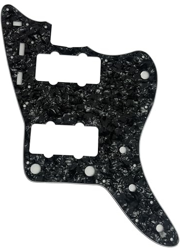 Für kompatible American Vintage 62 Jazzmaster Style Gitarren Pickguard Teile (4-lagig Black Pearl)