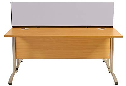 Panelwarehouse Straight Desk Divider Partition Screens Desktop - 5 Widths & 11 Double Sided Pinnable Fabric Colours (Grey, 1200mm x 400mm)