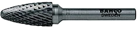 Bahco HSSG-F1225M HSS Medium Rotary Burr in Tree Form, Silver, 65 mm