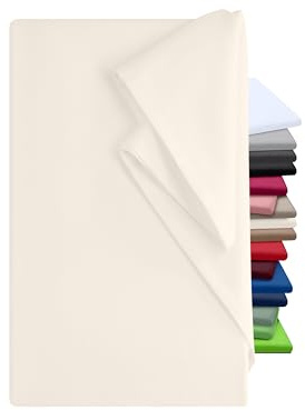npluseins Bettlaken 240x275cm - Leintuch ohne Gummizug - Tuch ist ideal für Terrasse Reisen Camping und Tischtuch - Wohnmobil Laken - Betttuch ohne Gummizug - 100% Baumwolle, ca. 240 x 275 cm, Natur