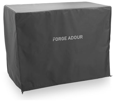 Forge Adour – Housse Table Roulante avec Crédence Noir, Protection Imperméable Anti-UV, Cordon de Serrage, Compatible Tables Roulantes avec Crédence, Garantie 2 Ans
