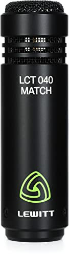 LCT 040 Match - XLR Kleinmembran Kondensatormikrofon für Instrumentenaufnahmen wie Akustikgitarre, Streicher, Klavier & Schlagzeug - Kondensatorkapsel, Mikrofonclip & Windschutz