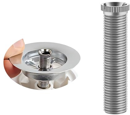 Qrity 70mm Ceramic Wash Basin Extended Bolt Screw Kitchen Sink Basket Strainer Plug Screw for Marble Artificial Quartz Stone Wash Basin