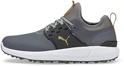 PUMA Men's Ignite Articulate Golf Shoe, Quiet Shade Team Gold Black, 9 UK