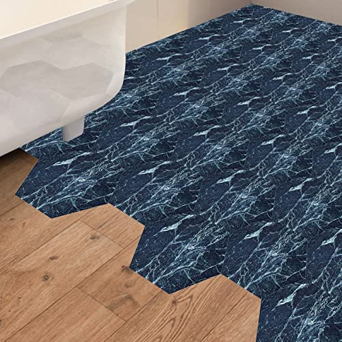 Adesivi Murali Cucina Marmo Verde Azzurro Paraschizzi Cucina Adesivo Pavimento PVC Adesivo Resistente al Calore Cucina Adesivi per Scale Adesivi Murali Piastrelle Adesive Bagno 20x23x11.5x10 pcs