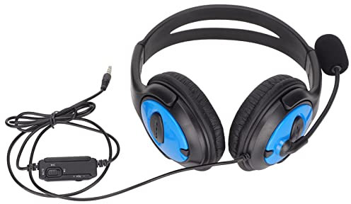 Elprico Gaming Headset, 3.5mm Gaming Over Ear Headset Headphones with Soft Leatherette Ear Cups with Mic for PC Laptop for PS4 for Xbox One