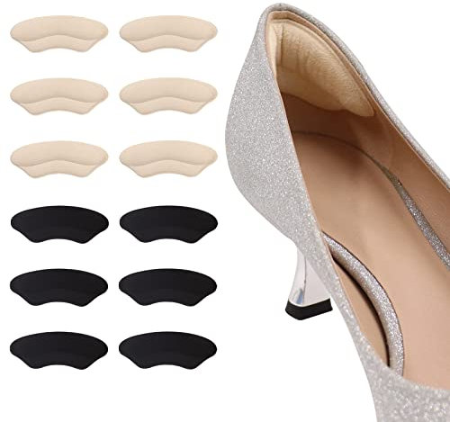 Fersenpolster, 12 PCS Fersenschutz für Schuhe, Fersenpolster für zu Große Schuhe,Ferseneinlagen，Verhindert Fersenabrieb und Fersenrutsche - Unisex
