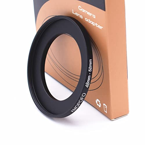 48mm Objektiv Konverter 52mm Kamera Filter Ring,Kompatibel mit Allen 48mm Kamera objektiven zu 52mm UV,ND,CPL Zubehör,Aus CNC gefrästem Material (48mm-52mm)