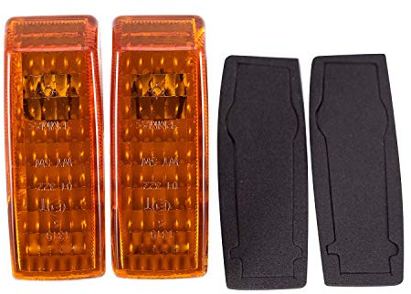 Duendhd 2 StüCk KotflüGel Blinker Kontroll Leuchte Repeater Lampen Abdeckung Gelb für W124 R129 W140 W202 W201