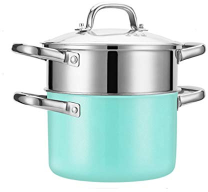 REJOON Stainless Steel Small Steamer 2 People Induction Cooker Household Mini Small Thick Gas Soup Pot Steamer