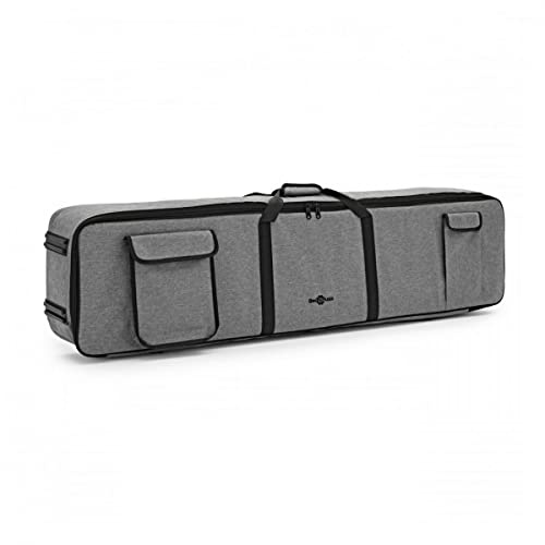 Gear4music Slim Keyboard Gig Bag 88 Key with Padding | Slim bag for musicians on the move, 20mm high-density padding, waterproof coating, easy-access velcro pockets
