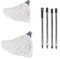 Requisite Needs long cotton floor mop – Looped string mop with detachable head and handle – ergonomic design – lightweight and easy to use – Includes 2 Cotton strings mop heads
